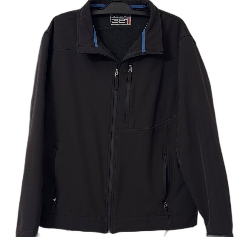 32 Degrees Black Windbreaker Jacket Size M